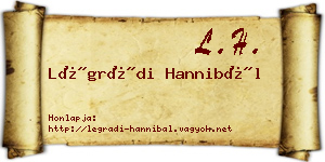 Légrádi Hannibál névjegykártya
